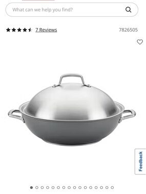 14” Anolon 18/10 Stailess Steel Non-Stick Wok with Lid